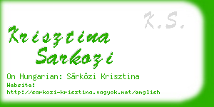 krisztina sarkozi business card