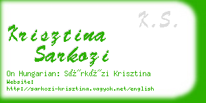 krisztina sarkozi business card